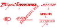 ADESIVI per Kymco DINK STREET 300 I ABS EURO III -avec warning-