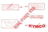 LABELS DE SECURITE per Kymco METEORIT 125 EURO